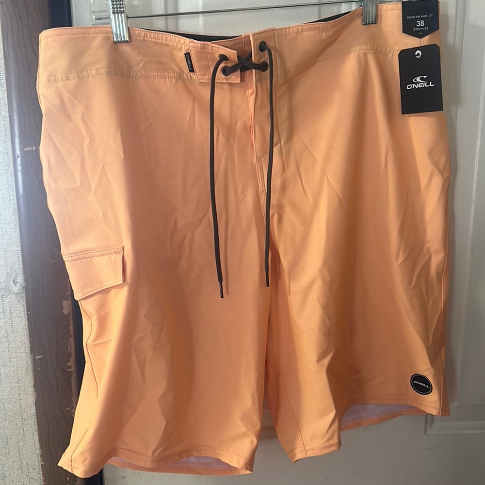 O’NEILL MENS WEAVER BOARD SHORTS/SWIM TRUNKS: ORANGE: NWT: SZ 38